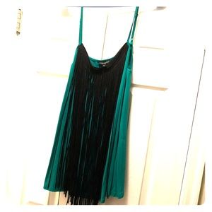 NWT Lane Bryant Green Fringe Cami Size 18/20
